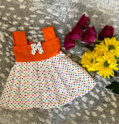 Tangerine Confetti Dress